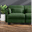 Canapé modulaire compact en chenille verte pour la maison