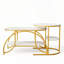 Oval & Round Nesting Coffee Tables (80+52Cm), High-Low Marble Effect Duo With 4-Tier Storage-334436569