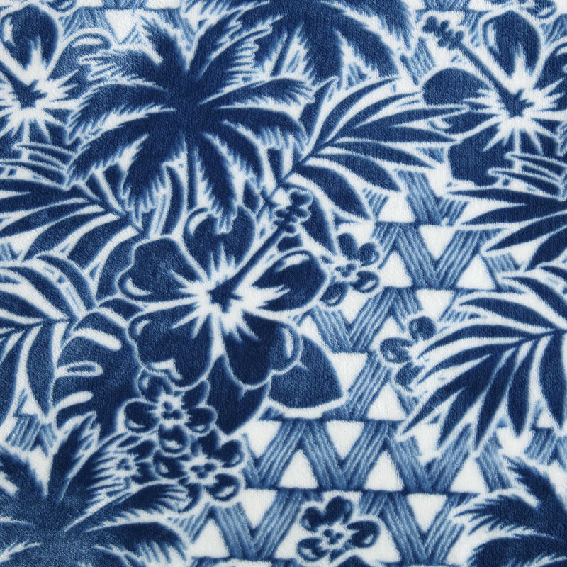 Couverture ultra douce Tommy Bahama Lanikai Fronds, Très grand lit, Bleu / blanc