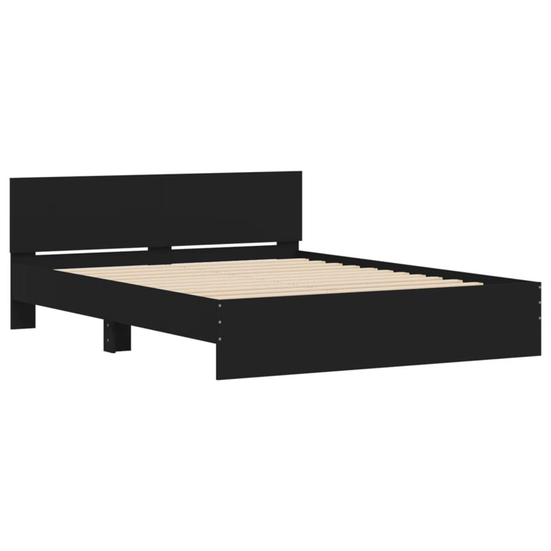 Nobue Bed, Black, King ( 150 x 200 cm)