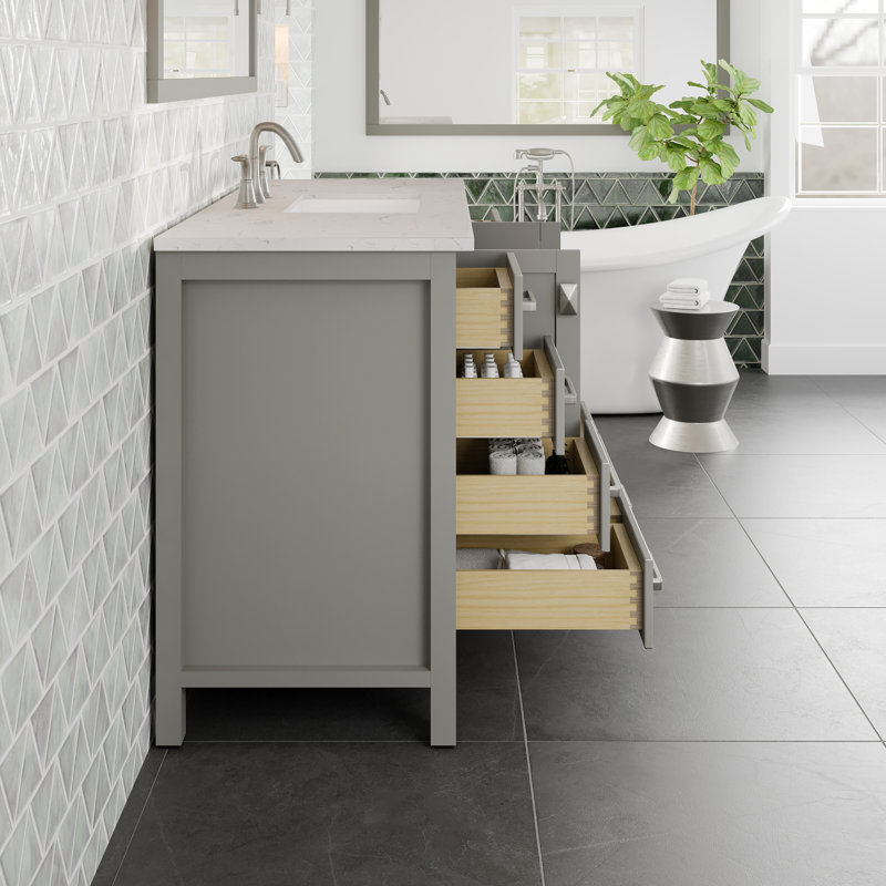 Minnich 42" Single Bathroom Vanity Set, Gray