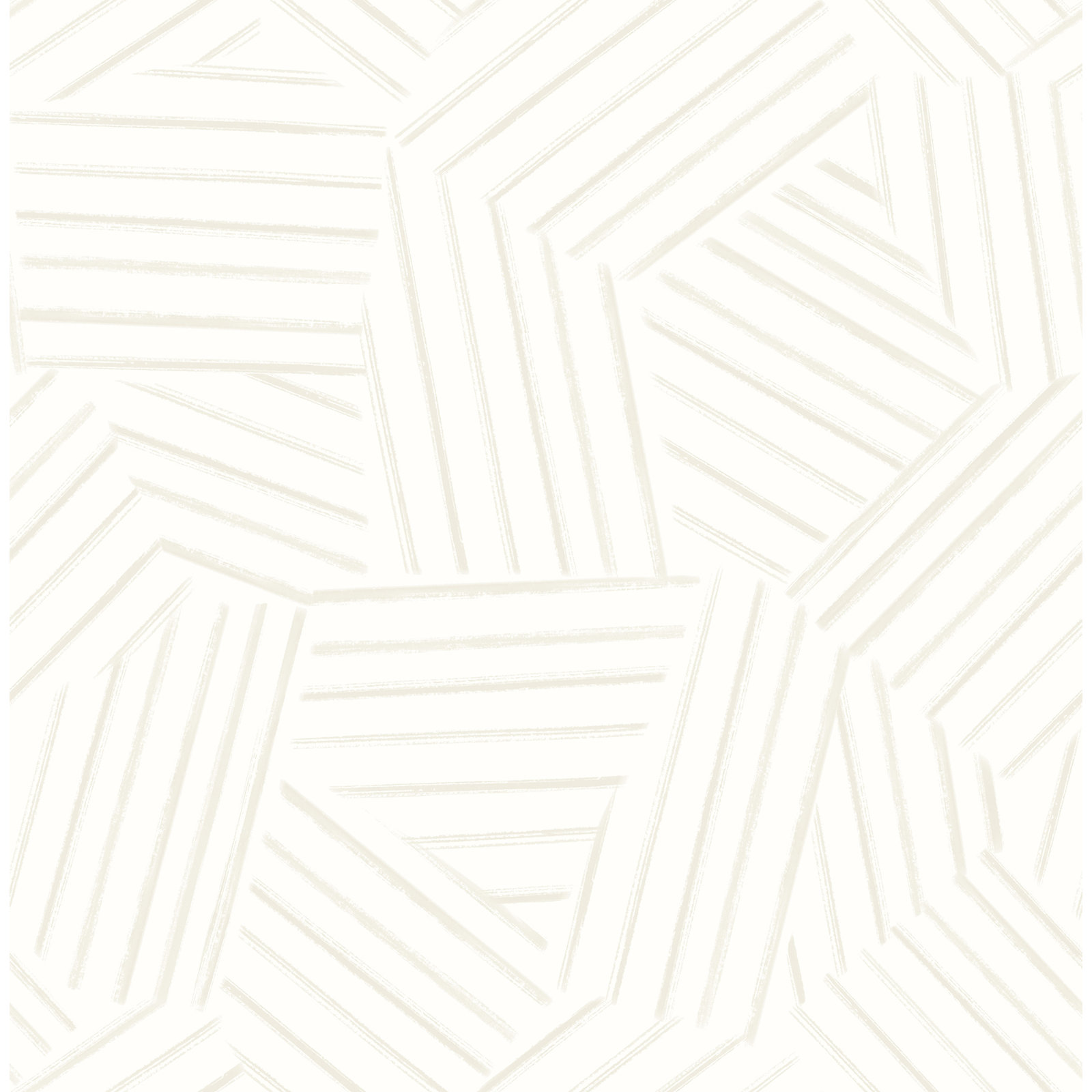 Molly Modern Geometric Wallpaper, Gray/White