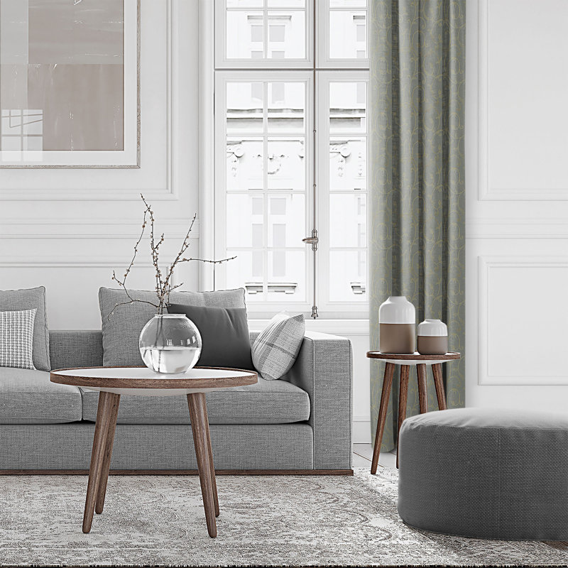 Rideau en mélange de coton Mallory, L 50 po x L 84 po