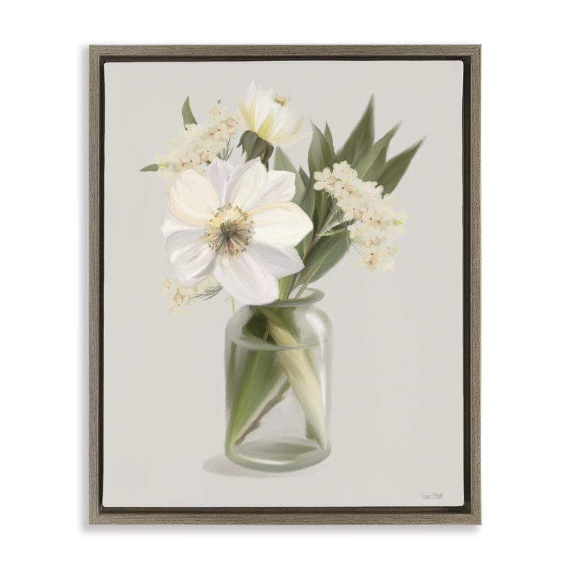Cadre flottant dans un vase Spring Flower, conçu par House Fenway, Cadre flottant orme Montalcino, H 21 po x l 17 po