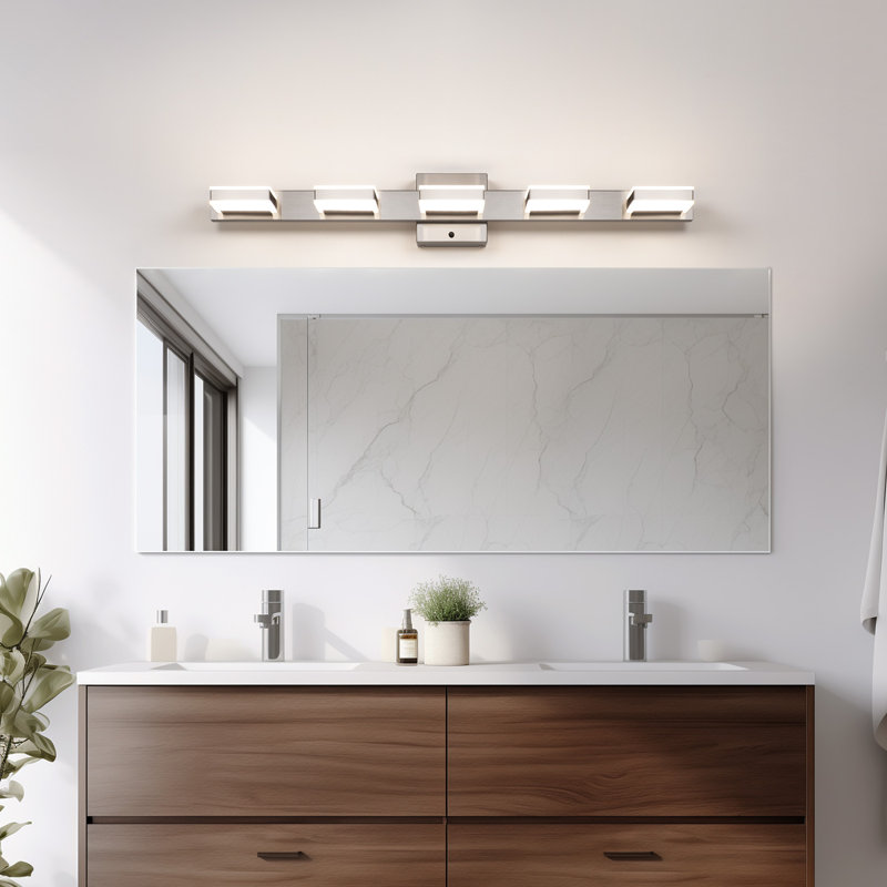Charnessa Dimmable LED Vanity Light 3000K/4000K/5000K CCT Adjustable, 5, Brushed Nickel