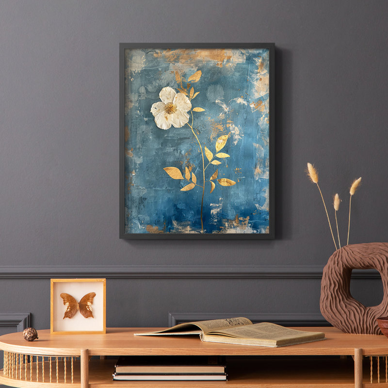 FLORAL Series XLV - reproduction encadrée de qualité supérieure - prête à être accrochée - aucun clou requis