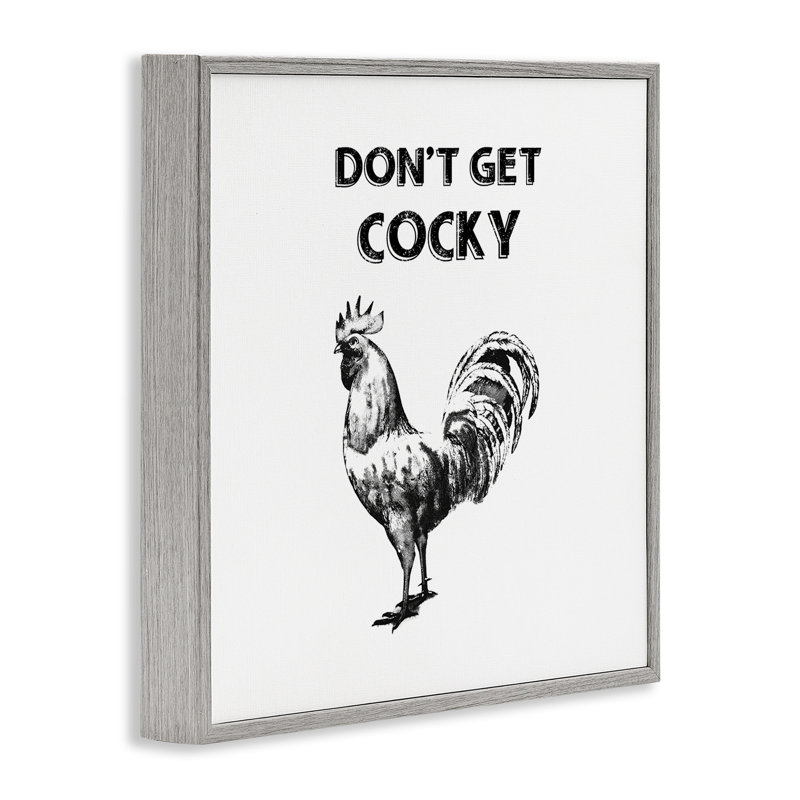 Sassy Don't Get Cocky, art de la giclée encadrée par Conrad Knutsen, Estampe numérique Farmhouse, H 24 po x l 24 po