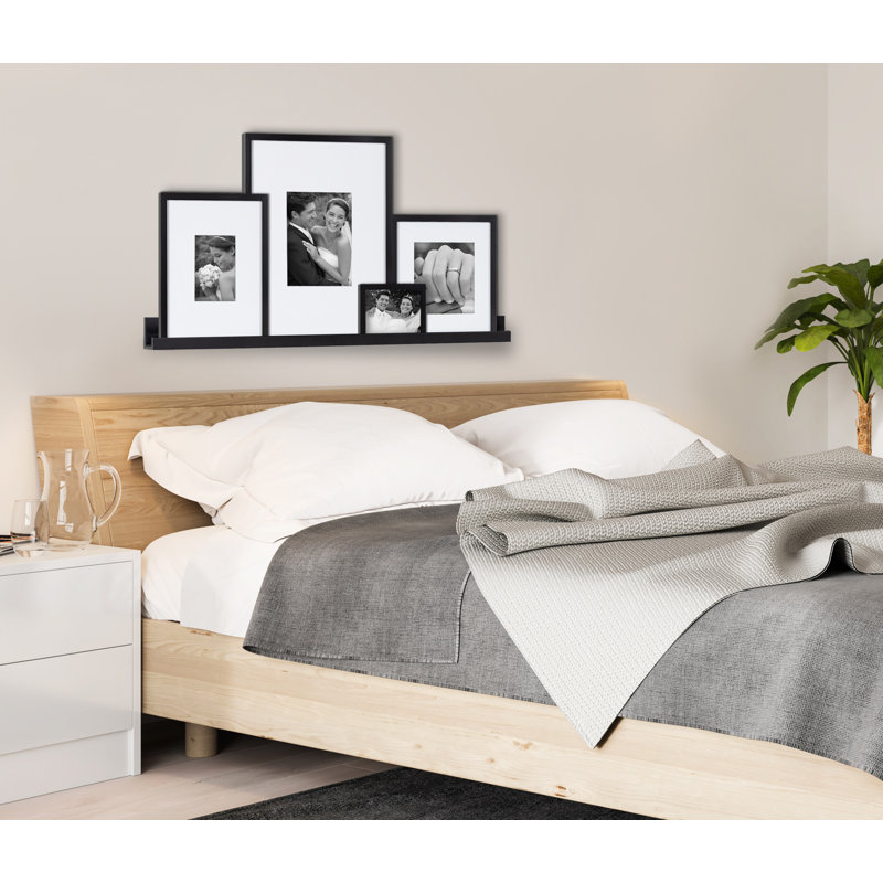 Odriscoll Matte Picture Frame - Set of 4 with Mat, Black