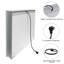 Azamat 30"H Recessed or Surface Mount Frameless LED Medicine Cabinet With  Adjustable Shelves-505742994-505742995