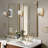 1-E26 Light Bulb 4.33inch Wall Sconces with Glass Shade-1947355505