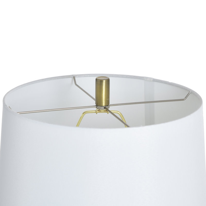 Lampe de table Rowan - abat-jour blanc, Cendré