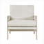 Chaise avec accoudoirs d'appoint moderne 1 place et revêtement en chenille beige doux-178896291