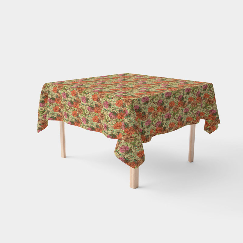 Miah Natures Flowers Tablecloth, 84" L x 84" W