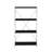 Black & Chrome Finish Bookshelf-359454107