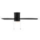 52 Atlantis 3 - Blade Flush Mount Ceiling Fan with Pull Chain and Dimmable LED Light Kit Included