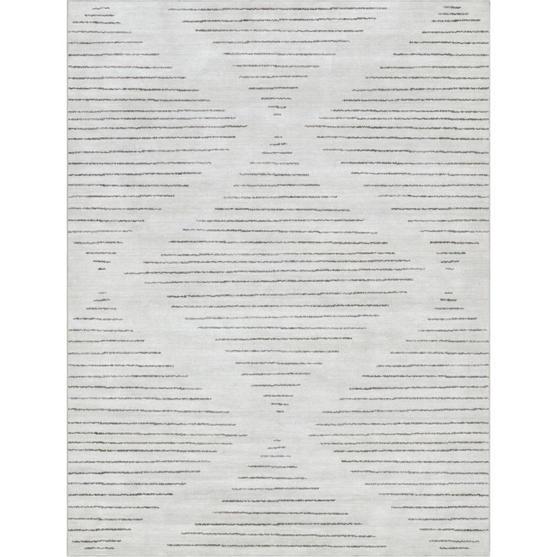 Tapis marocain en polyester tissé à la machine Kehr, Rectangle 7 pi 7 po x 9 pi 10 po