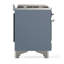 Majestic III Series 60 Inch Dual Fuel Range with 7 Sealed Burners, Griddle, in Blue Grey (Liquid Propane, Burnished Trim)-117886129-117886130-117886131