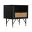 Table de chevet noire, L 22 po x l 16 po, attrait de style Mid-Century, style facile à nettoyer,