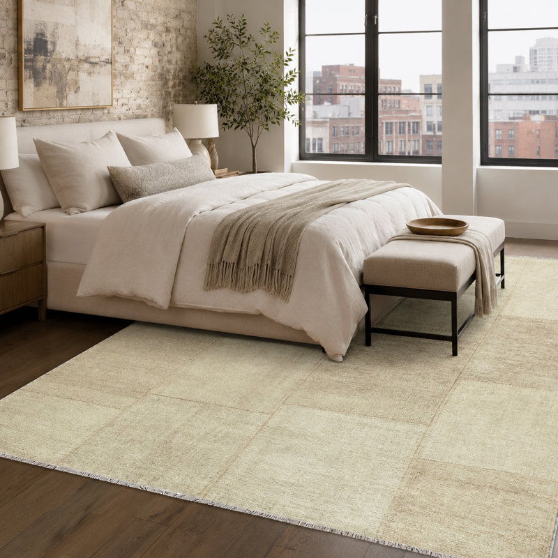 Geometric Cotton and Chenille Flatweave Area Rug, 120 x 180 cm