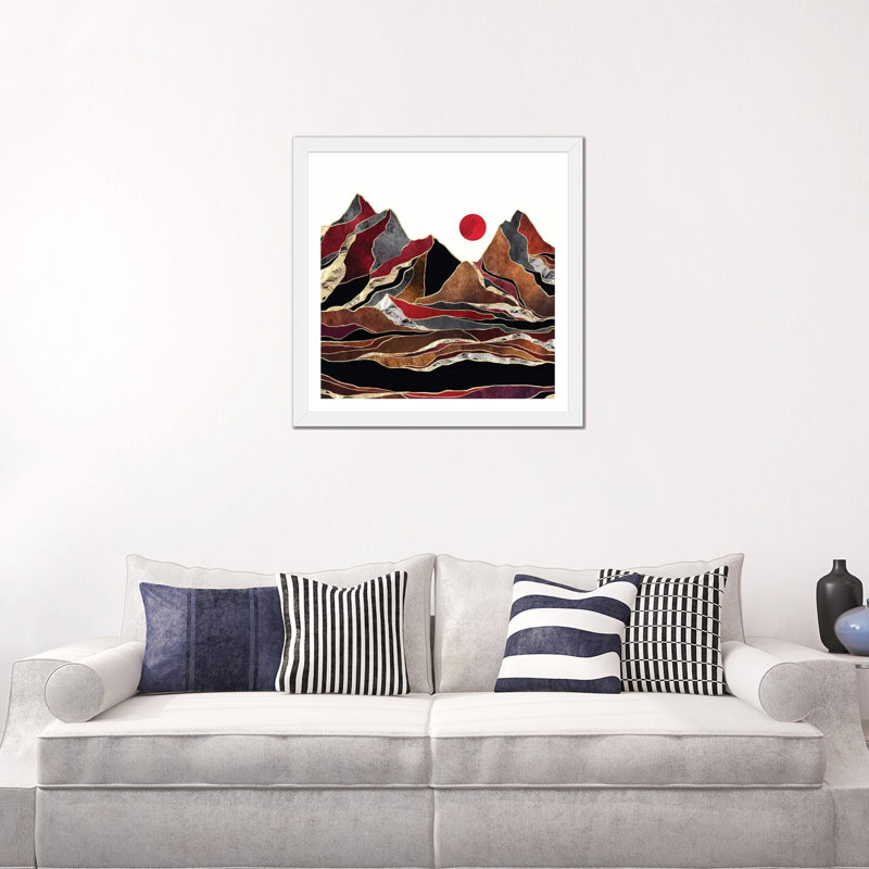 «Copper Vista», reproduction d'impression, H 24 po x l 24 po x P 1 po, Blanc, Papier encadré blanc