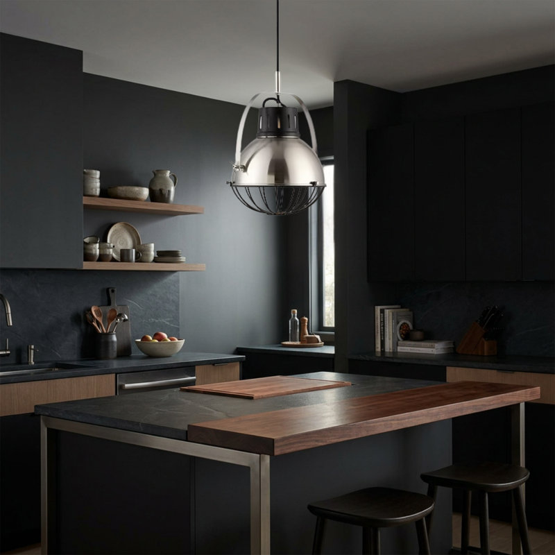 Luminaire suspendu pour dôme simple 1 lumières Machado