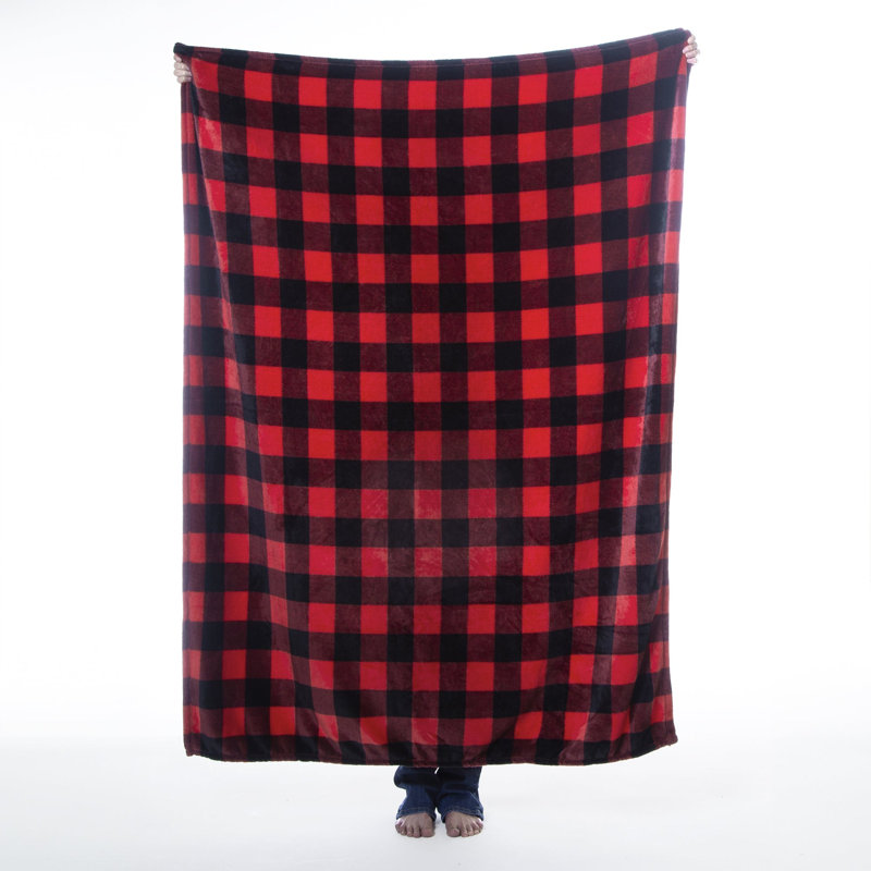 Red Lumberjack Travel Blanket