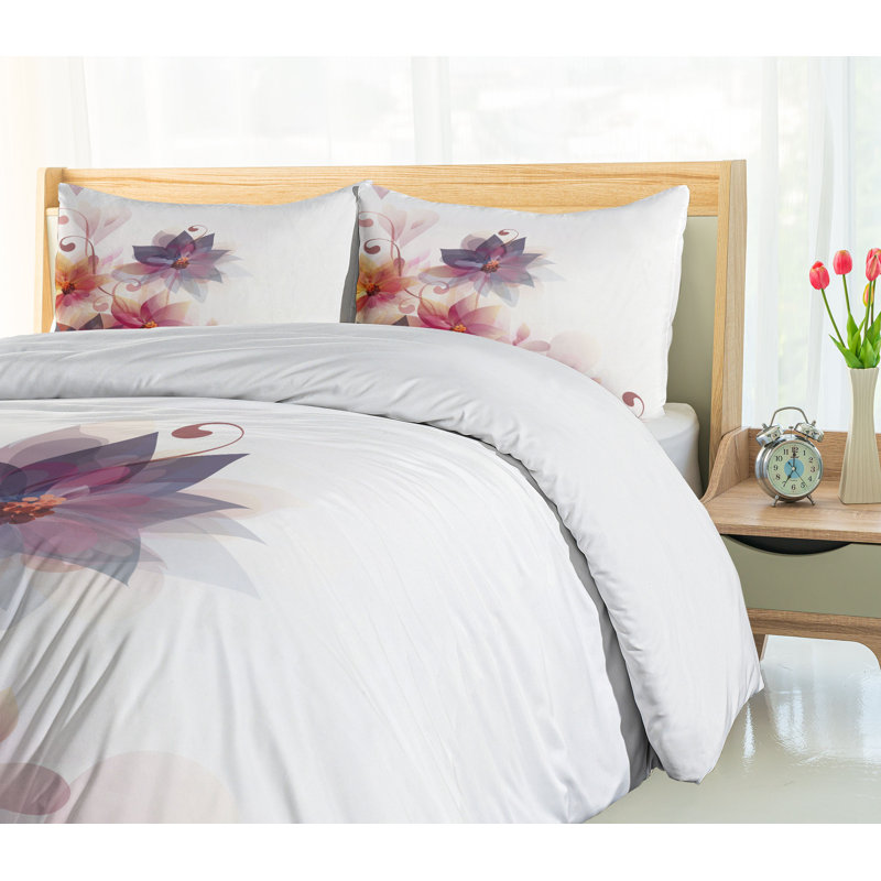 Abstract Traditional Floral Duvet Cover Set, King