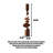 64.96" Brown Wood Decorative Objects