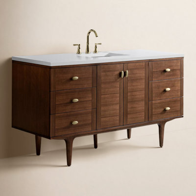 Aliza 60" Carrara Marble Single Bathroom Vanity