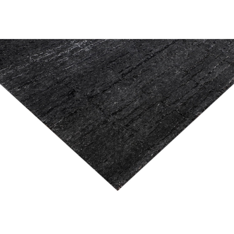 Abstract Area Rug in Charcoal, Rectangle 8' x 10'