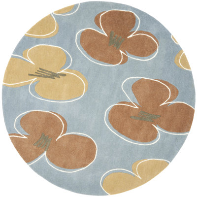 Tapis bleu en laine touffeté à la main Armstrong