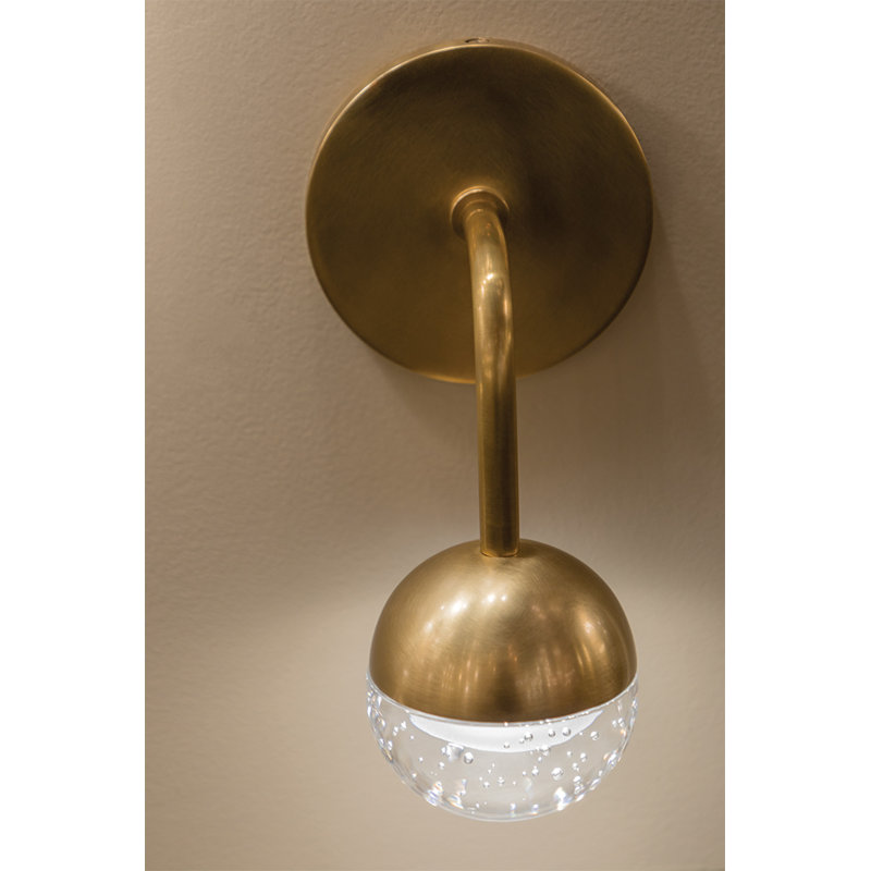 Boca 1 - Light LED Bath Sconce, Aged Brass