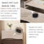 Table de chevet de 17,72 po de style italien minimaliste avec tiroirs cachés et armoire de rangement à verrou NFC