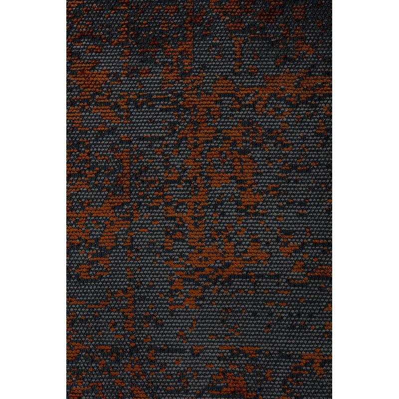 Rapture Black/Orange Abstract Luxury Area Rug, Rectangle 7'10" x 11'2"