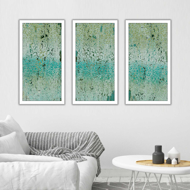 «Illusion AQ Asolo» par Lawrence Studios - cadre photo 3 pièces, impression, L 40,5 po x H 25,5 po x P 1 po, Cadre blanc