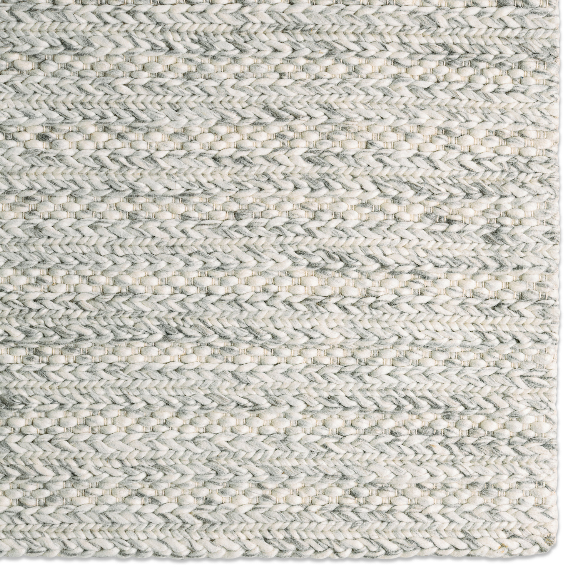 Kentley Handmade Wool Chateau Gray/Almond Milk Rug, Rectangle 5' x 8'