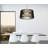 3-Light Black- Brass Louvered Metal Drum Shade Pendant  Lamp or Flush Mount Transitional style