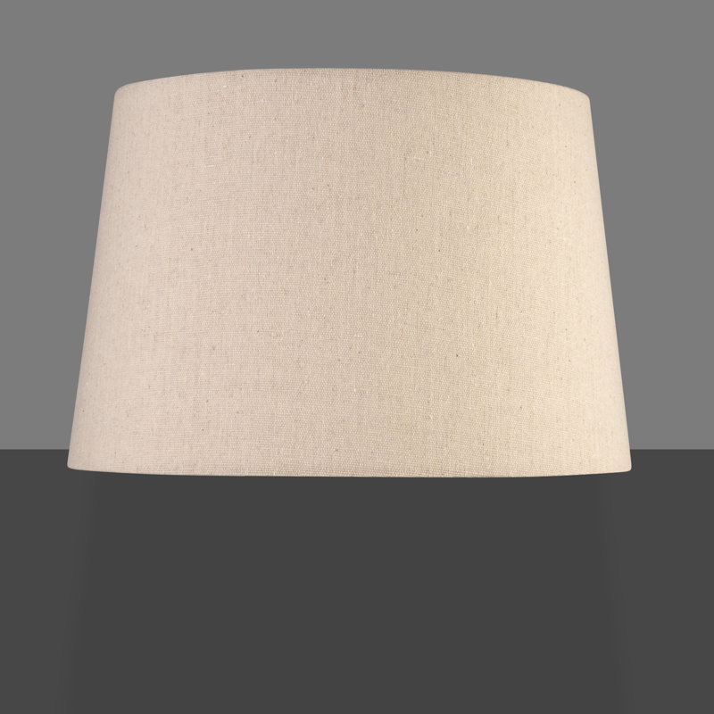 Queenswood Linen Drum Table or Floor Lamp Shade, 29cm H x 45cm W x 45cm D, Natural