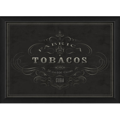 « fabrica de tobacos », affiche rétro encadré Cigar