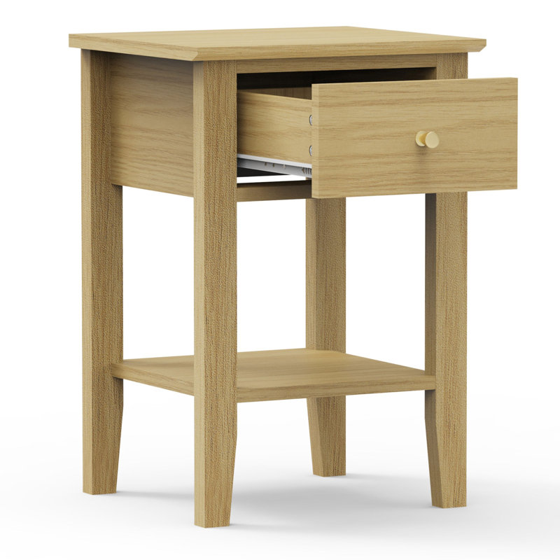 Set of 2 Henley Petite 1-Drawer Bedside Cabinets with Undershelf