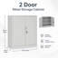 Hilliard Metal Storage Cabinet with Lock, 2 Doors,  1 Shelf Storage Cupboard for Files, Tools-35991058-35991060