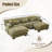 U Shape Cloud Couch With 2 Ottomans-171665214