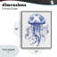 «Funky Toile Jellyfish», estampe numérique giclée encadrée-694465236-694465242
