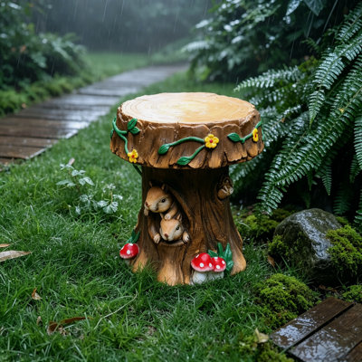 Chaises d'appoint fantaisistes en résine, design brun durable pour la maison et le jardin
