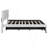 Upholstered Platform Bed with Brick Pattern Headboard and Trundle-1698718385