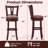 30'' Bar Height Swivel Barstools Set of 4 High Backs & Footrests Solid Wood-24852810-24852811