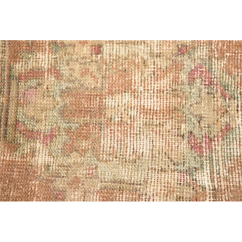 Tapis turc rétro tissé à la main - petit tapis distinctif au design traditionnel