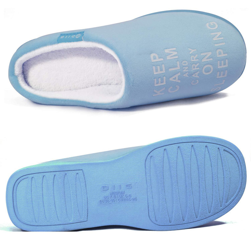 Memory Foam Slippers-blue-XL, Blue, XL