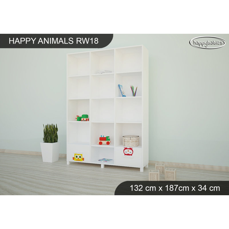 187cm H X 132cm W Kids Bookcase, White