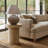 Dark Oak Finish Manufactured Wood Fluted Round Side Table